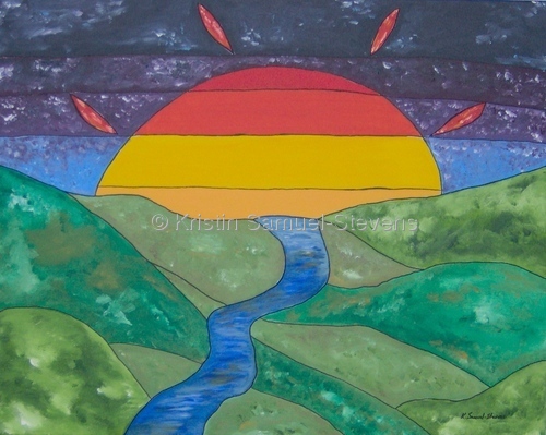 Painting-Landscape-Riversun