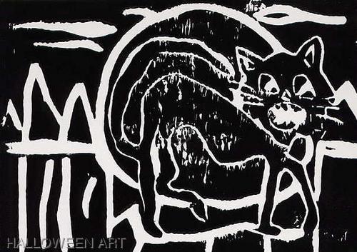 Print Making-Scratch Cat