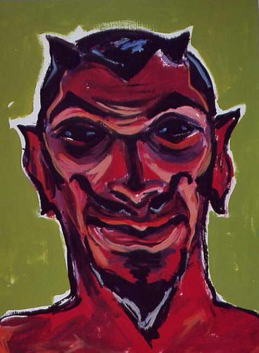 Painting-Figurative-Red Devil