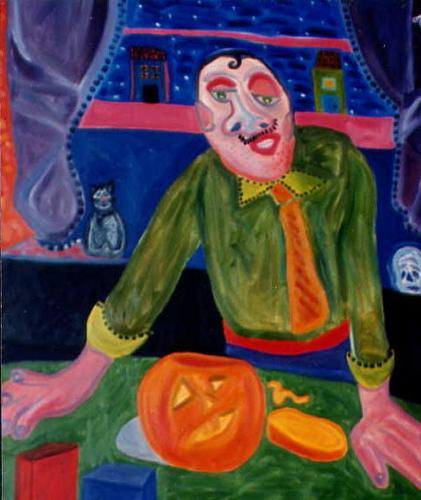 Painting-Figurative-Pumpkin Man