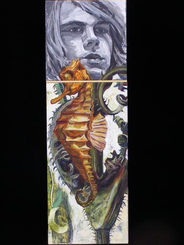 Painting-Animals-Teasel Seahorse