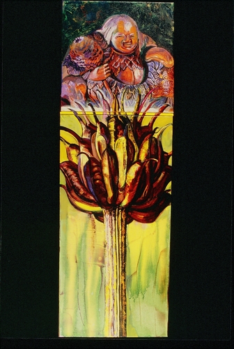 Painting-Botanical-Globe Flower Chrysanthemum Boy