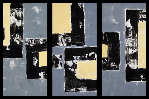 Painting-Abstract-Boundary I, II, III
