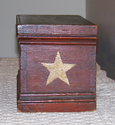 Red Painted Box with Star - Side View