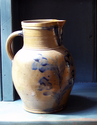 Tan-toned Stoneware Pitcher