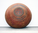 Painted NE Beehive Bowls (Salmon-Over-Blue Bowl Detail)