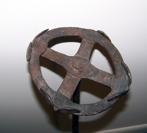 18th C Floor Cresset Light - CU View