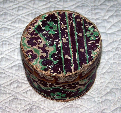 Tiny Round Wallpaper Box - Top - SOLD