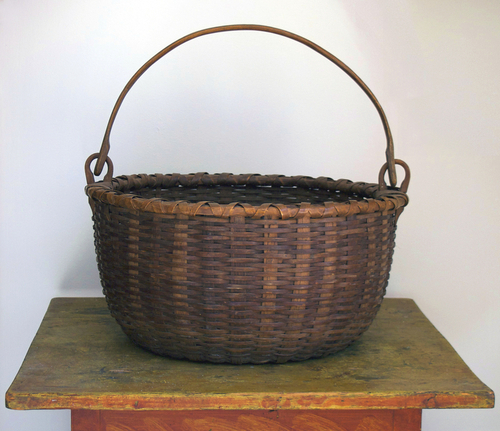Large Taghkanic (Taconic) Swing-Handle Basket  Columbia Co., NY, Circa: 1915-1925