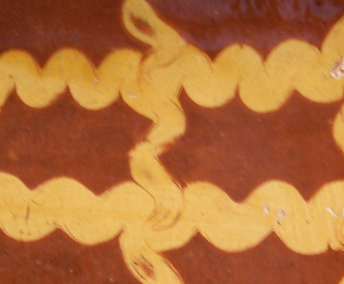 Redware Loaf Pan Close Up