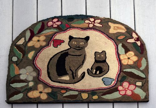 Pictorial Hooked Rug