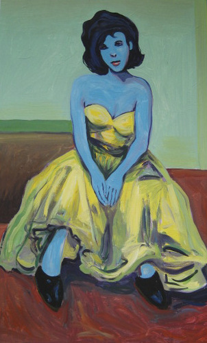 Painting-Woman in the Yellow Dress