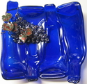 Fused Glass Wine Bottle Dish