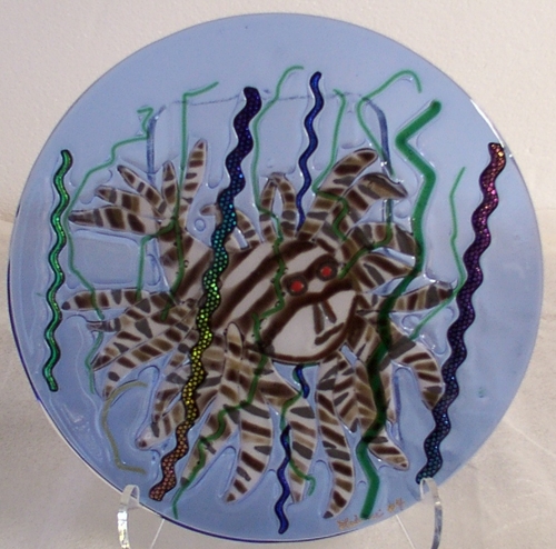 Lion Fish Fused Glass Table Top