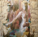 Painting--Acrylic-AbstractNude in the Mirror II