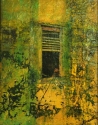 Laura Reed, Ireland, abstract, mixed media, collage painting, wall art, window.  - Non-representational Mixed Media