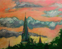 Cathedral in Evening Sky
