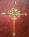 Cross on Red