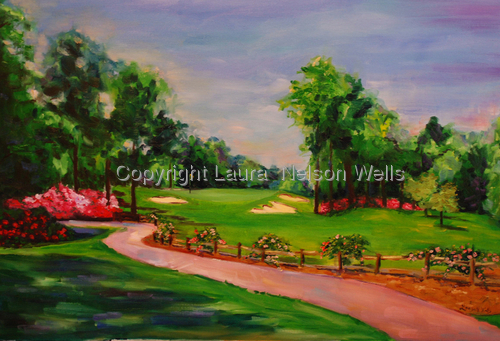 Painting-Oil-Annandale in Spring