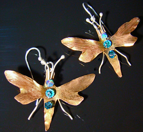 %23244E%20-%20Dragonfly%20earrings (large view)