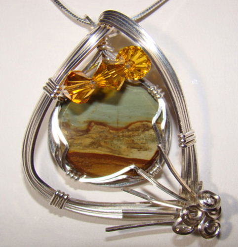 SOLD%23161%20Scenic%20Owyhee%20Jasper%20Pendant%2FNecklace (large view)