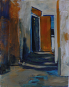 Painting--Acrylic-CityscapeOrange Door