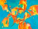 Lynn Bartosik - Abstract Painting Lynn Bartosik, Large, Abstract, Blue, Yellow, Red, drawn from a figure, movement - Abstract Painting