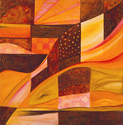 Painting--Watercolor-AbstractOrange Study