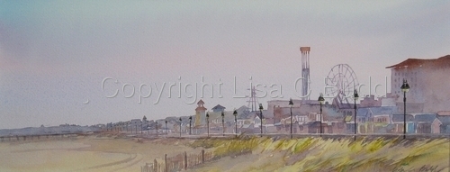 Painting-Watercolor-Autumn Light - Ocean City
