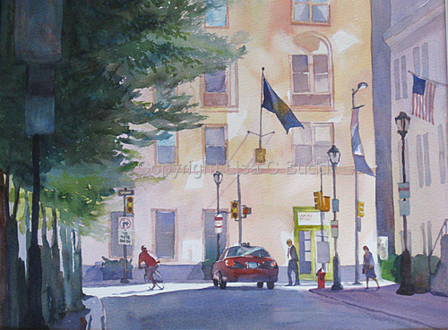 Painting-Watercolor-Rittenhouse South - the Barclay