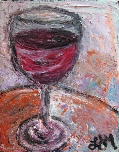Painting-Still Life-Wine glass