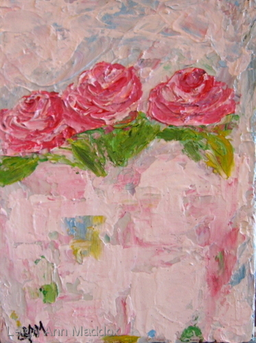 Painting-Floral-Roses on a  Fence series
