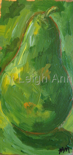 Painting-Still Life-Green Pear series