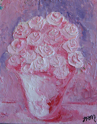Painting-Floral-Roses in vase