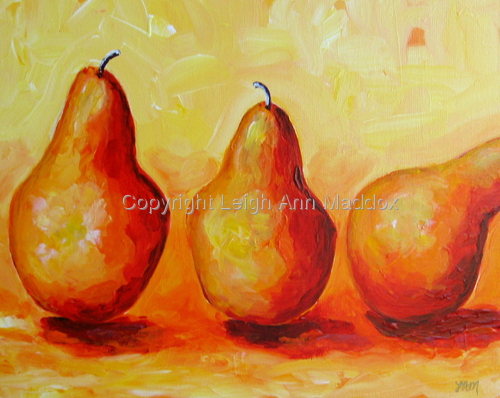 Painting-Still Life-Three Pears