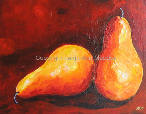 Painting-Still Life-Two Pears