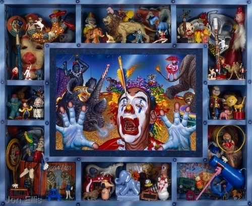 Mixed Media-A Nightmare At The Circus Dream Cell