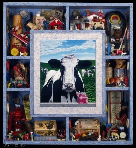 Mixed Media-Johanna Cow Dream Cell