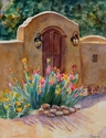 Painting--Watercolor-LandscapeSanta Fe Door