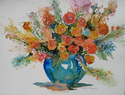 Painting--Watercolor-FloralOrange Flower Spray