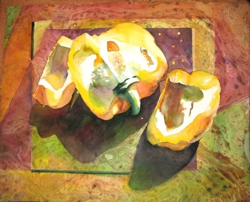 Painting-Still Life-Yellow Peppers