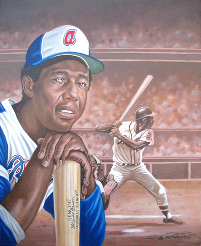 Painting-Portrait-Hank Aaron