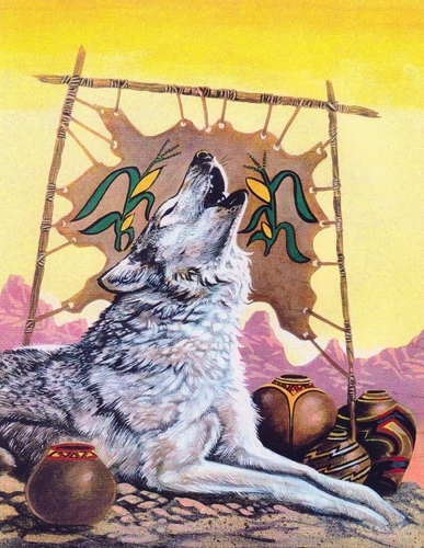 Painting-Wildlife-Wolf Song