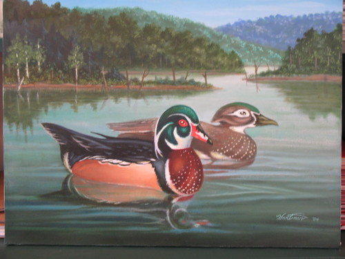 Painting-Wildlife-Wood Ducks