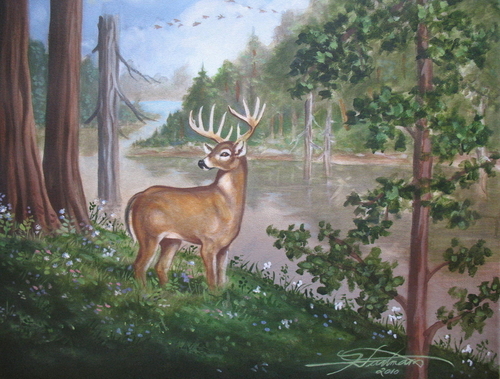 Painting-Wildlife-Chipper's Other Deer