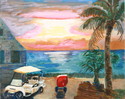 Sunrise with Golf Cart