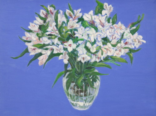 Painting-Oil-White Alstromedias