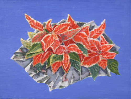 Painting-Oil-Pink Poinsettias
