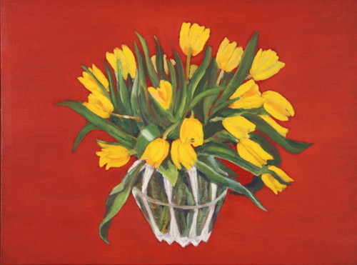 Painting-Oil-Yellow Tulips