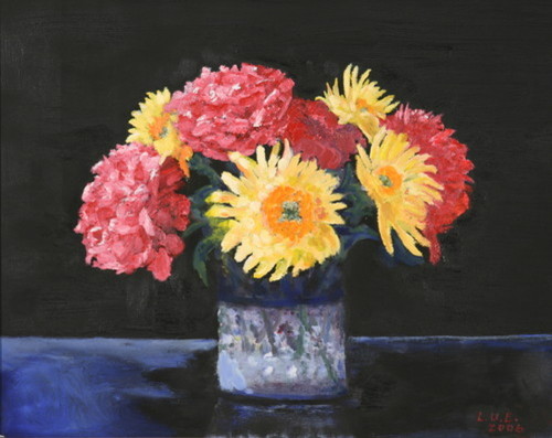 Painting-Oil-Hydrangeas and Mums